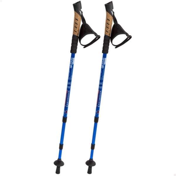 2er Set Trekking-Stöcke Aktive 5 x 135 x 5 cm (6 Stück) – Bild 2