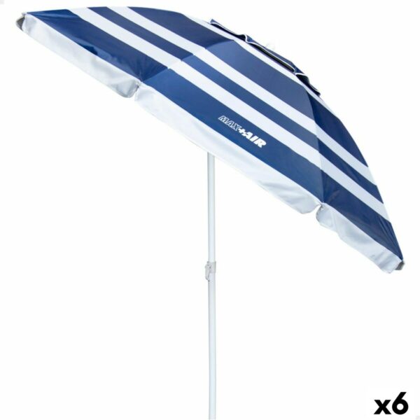 Solskærm Aktive Blau/Weiß Aluminium Stahl 200 x 198 x 200 cm (6 Stück) – Bild 2