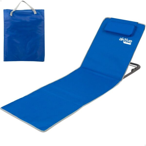 Matte Aktive Neigbar 147 x 55 x 48 cm PVC 600D Blau Stahl Schwamm (4 Stück) – Bild 2