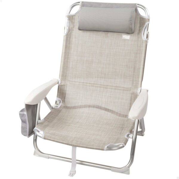 Klappstuhl mit Kopfstütze Aktive Ibiza Beige 51 x 76 x 45 cm (2 Stück) – Bild 2