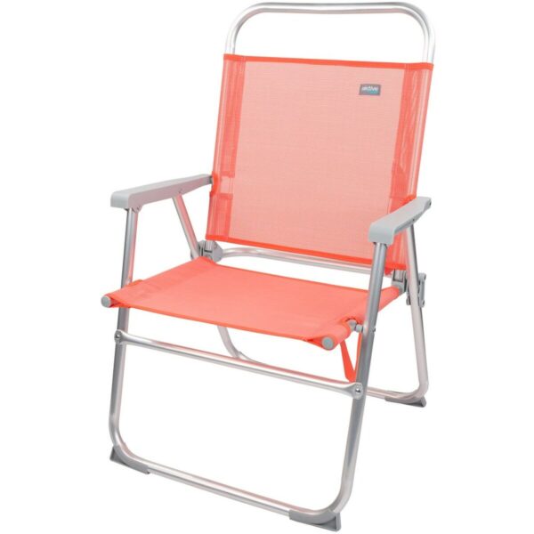Gepolsterte Campingstuhl Aktive Flamingo Koralle 48 x 88 x 50 cm (4 Stück) – Bild 2