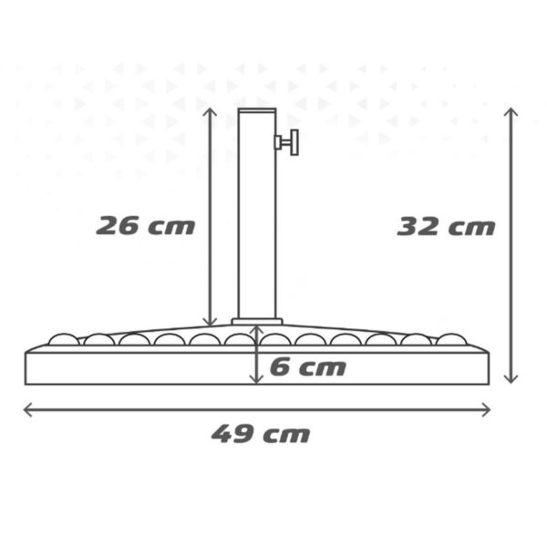 Fuß für Sonnenschirm Aktive 49 x 32 x 49 cm Stahl Polyesterharz – Bild 3