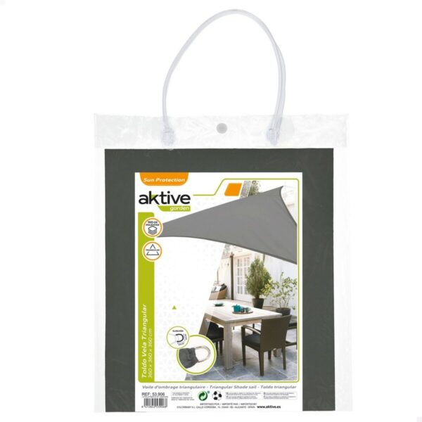Sonnensegel Aktive Dreieckig Grau 360 x 0,5 x 360 cm (6 Stück) – Bild 5
