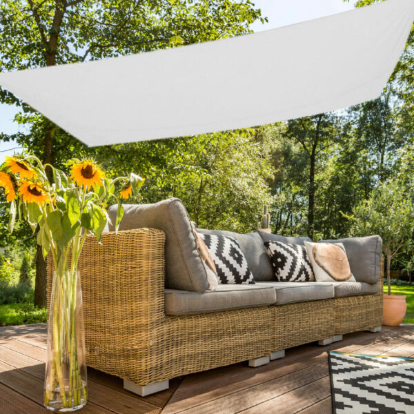 Sonnensegel Aktive rechteckig Weiß 200 x 0,5 x 300 cm (6 Stück) – Bild 4