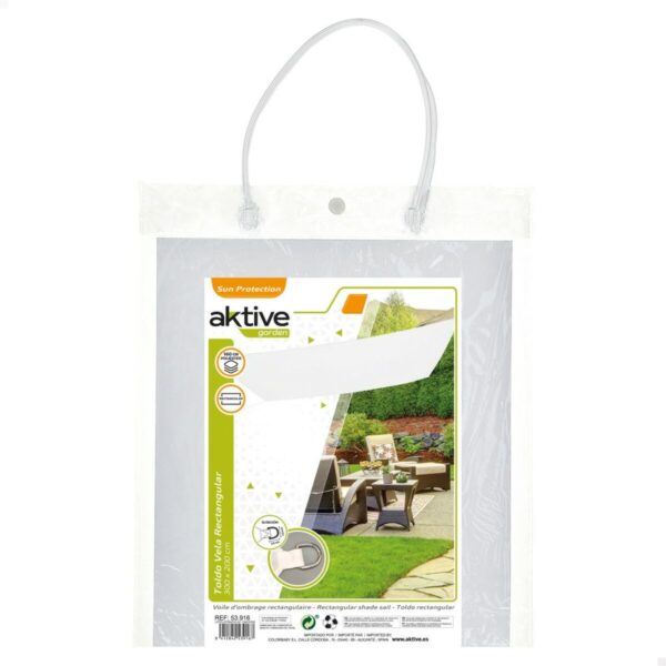 Sonnensegel Aktive rechteckig Weiß 200 x 0,5 x 300 cm (6 Stück) – Bild 5