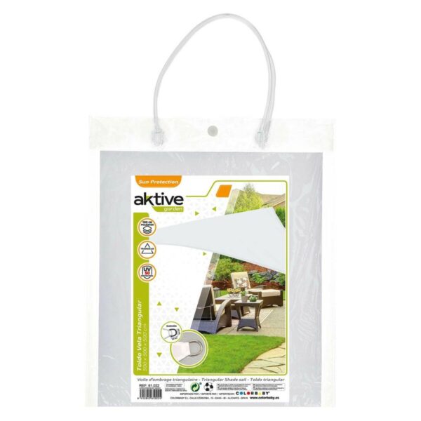 Sonnensegel Aktive Dreieckig Weiß 500 x 500 cm (4 Stück) – Bild 4