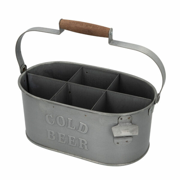Dekorativer Korb Aktive Verzinkter Stahl 35,5 x 16 x 19,5 cm Flaschenregal (6 Stück) – Bild 4