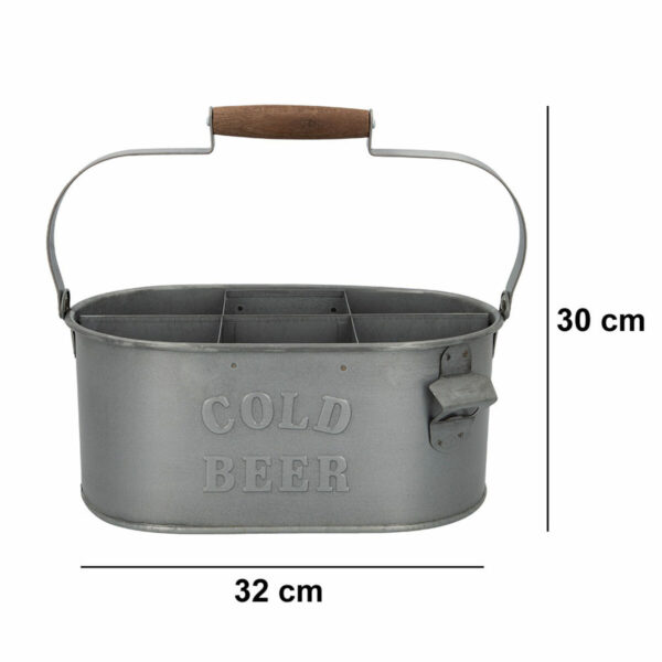 Dekorativer Korb Aktive Verzinkter Stahl 35,5 x 16 x 19,5 cm Flaschenregal (6 Stück) – Bild 5