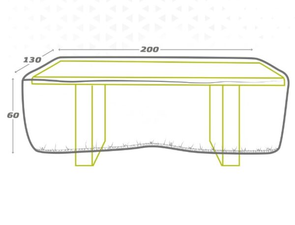 Schutzhülle Aktive Tische 200 x 60 x 130 cm (6 Stück) – Bild 4