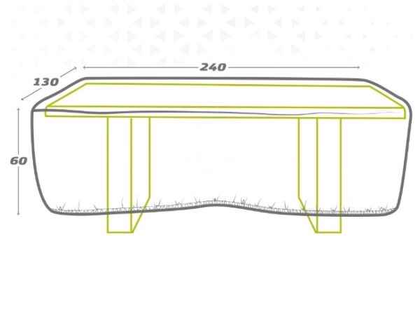 Schutzhülle Aktive Tische 240 x 60 x 130 cm (6 Stück) – Bild 4