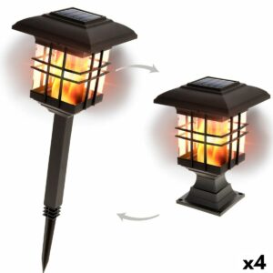 Solar-Gartenpfahl-Set Aktive Kunststoff 13,5 x 46 x 13,5 cm (4 Stück)