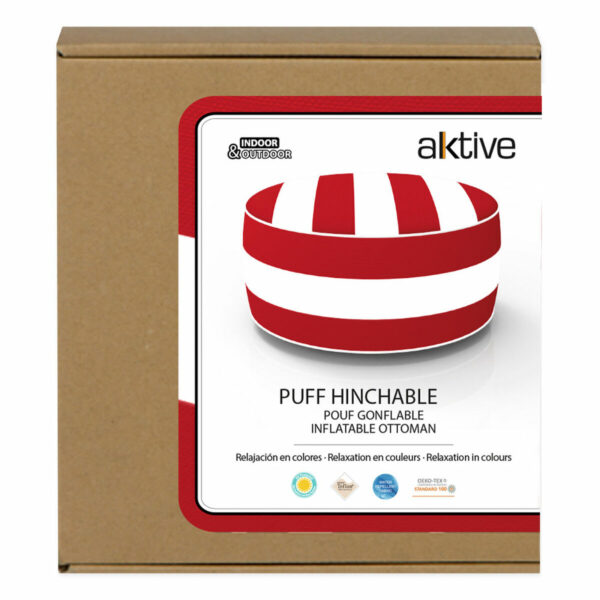 Aufblasbarer Puff Aktive Gestreift Kolonial 53 x 23 x 53 cm (4 Stück) – Bild 4