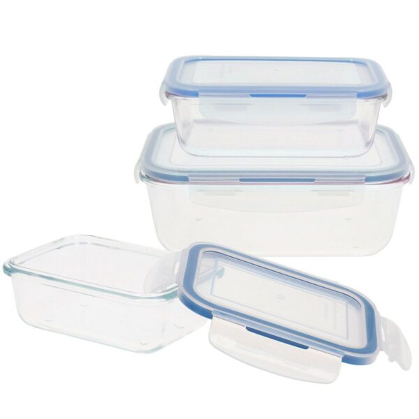 Stapelbares luftdichtes Küchenbehälterset Max Home 6 Stück 23 x 7,5 x 17,5 cm – Bild 2