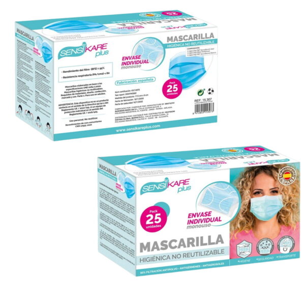 Schachtel mit Hygienemasken SensiKare 25 Stücke (12 Stück) – Bild 7