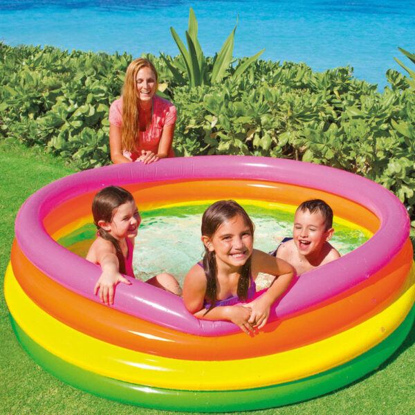 Aufblasbares Planschbecken für Kinder Intex Sunset Ringe 780 L 168 x 46 x 168 cm (6 Stück) – Bild 3