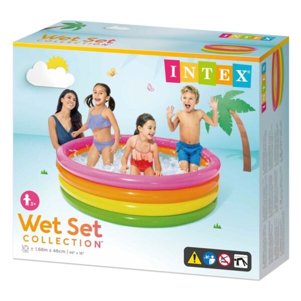 Aufblasbares Planschbecken für Kinder Intex Sunset Ringe 780 L 168 x 46 x 168 cm (6 Stück) – Bild 4