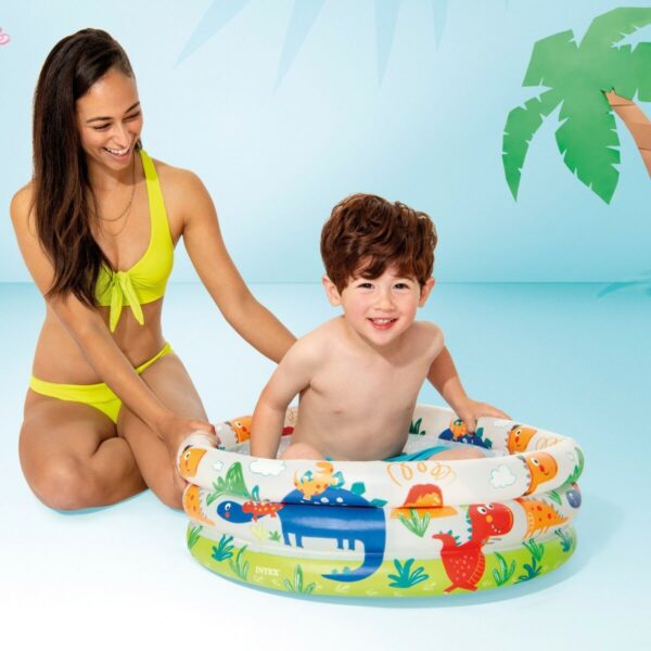 Aufblasbares Planschbecken für Kinder Intex Dinosaurier Ringe 28 L 33 L 61 x 22 x 61 cm (12 Stück) – Bild 4