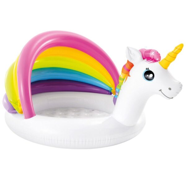 Aufblasbares Planschbecken für Kinder Intex Einhorn Markise 45 L 102 x 69 x 127 cm (6 Stück) – Bild 2