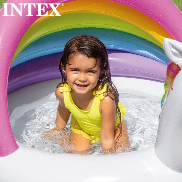 Aufblasbares Planschbecken für Kinder Intex Einhorn Markise 45 L 102 x 69 x 127 cm (6 Stück) – Bild 4