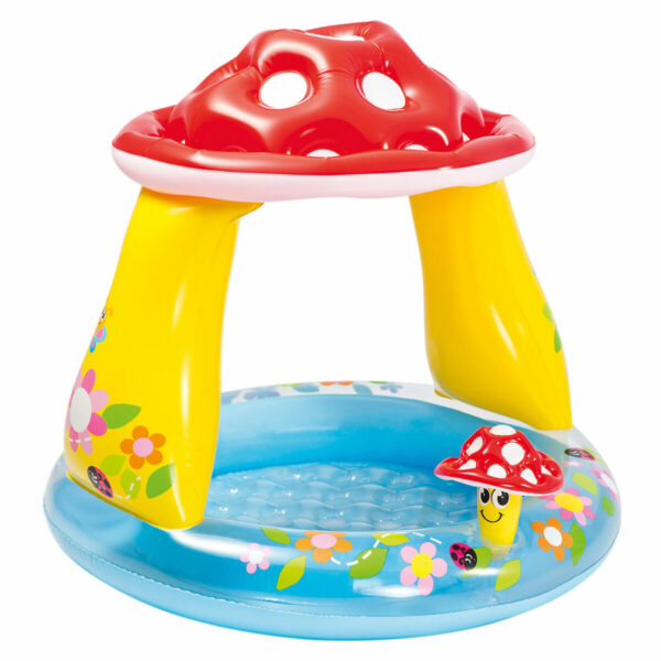 Aufblasbares Planschbecken für Kinder Intex Champignons Markise 45 L 102 x 89 x 102 cm (6 Stück) – Bild 2