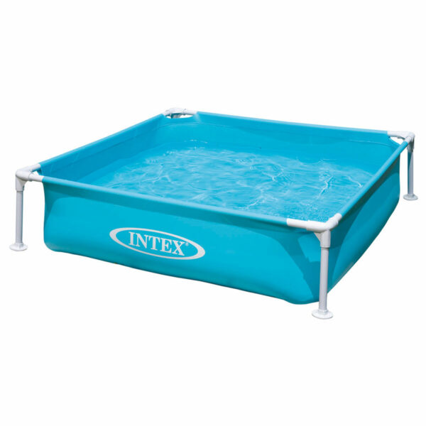 Kinderbecken Intex Mini Frame Blau karriert 342 L 122 x 30 x 122 cm (3 Stück) – Bild 2