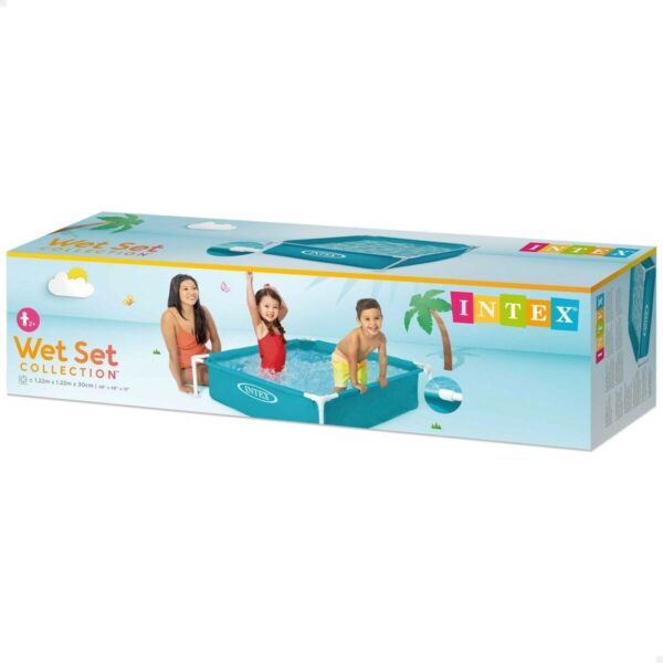 Kinderbecken Intex Mini Frame Blau karriert 342 L 122 x 30 x 122 cm (3 Stück) – Bild 4
