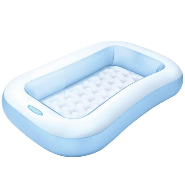 Aufblasbares Planschbecken für Kinder Intex rechteckig Blau Weiß 90 L 166 x 25 x 100 cm (6 Stück) – Bild 2