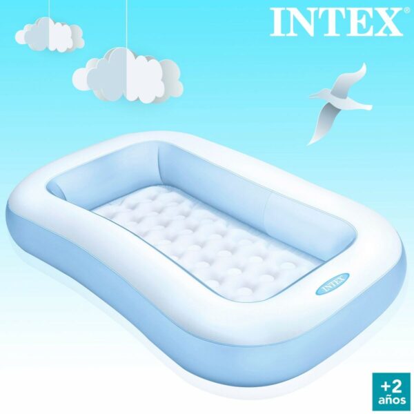 Aufblasbares Planschbecken für Kinder Intex rechteckig Blau Weiß 90 L 166 x 25 x 100 cm (6 Stück) – Bild 5