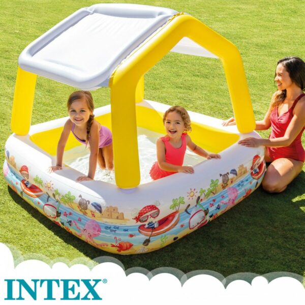 Aufblasbares Planschbecken für Kinder Intex Markise 295 L 157 x 122 x 157 cm (3 Stück) – Bild 3