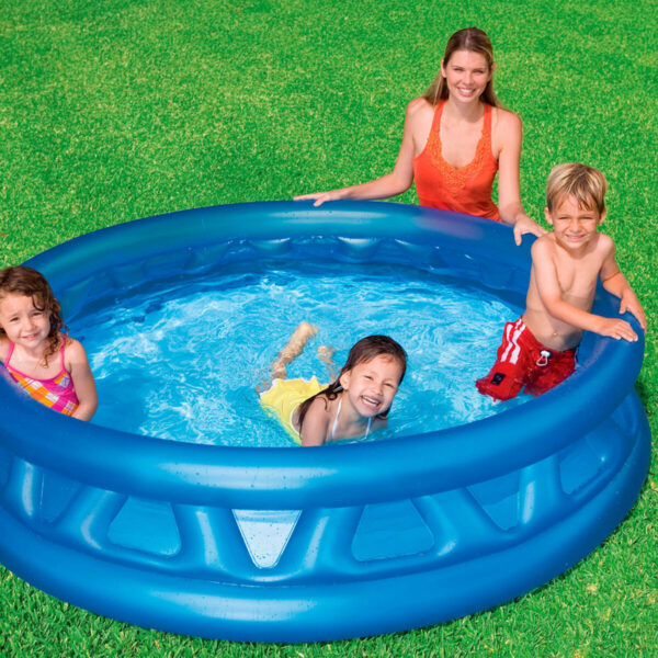 Aufblasbares Planschbecken für Kinder Intex Blau kreisförmig 790 L 188 x 46 x 188 cm (3 Stück) – Bild 3