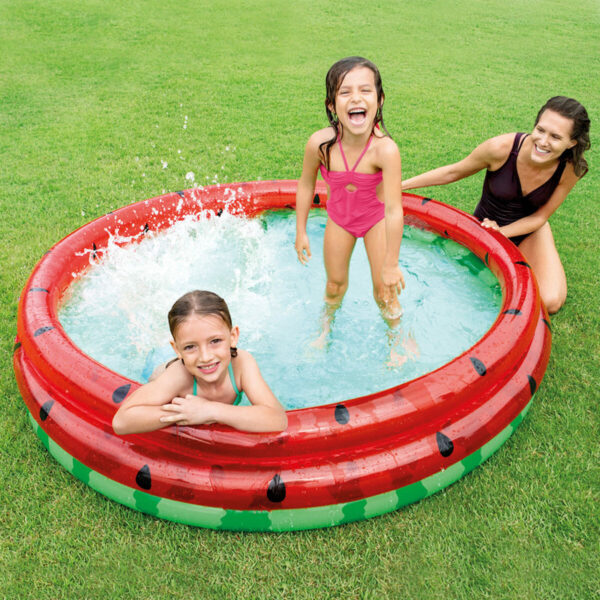Aufblasbares Planschbecken für Kinder Intex Wassermelone Ringe 581 L 168 x 38 x 168 cm (6 Stück) – Bild 3