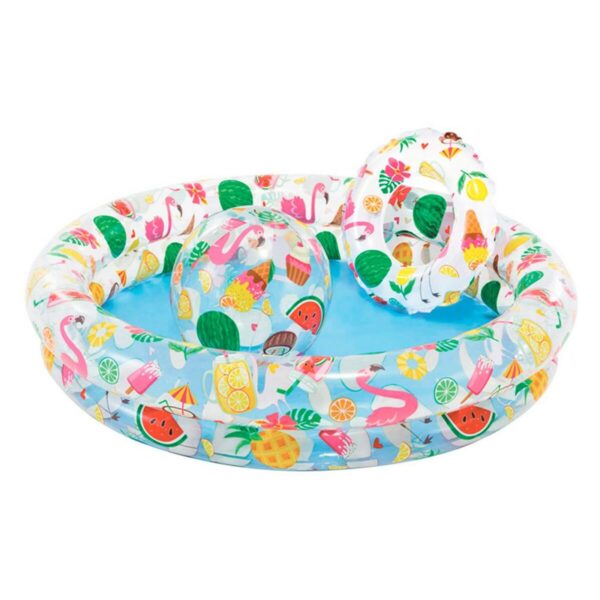 Aufblasbares Planschbecken für Kinder Intex Tropical Ringe 150 l 122 x 25 cm (12 Stück) – Bild 2