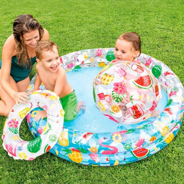 Aufblasbares Planschbecken für Kinder Intex Tropical Ringe 150 l 122 x 25 cm (12 Stück) – Bild 4