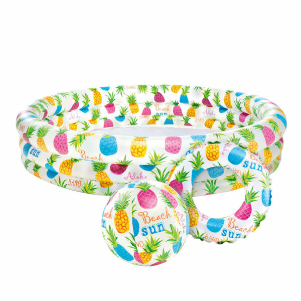 Aufblasbares Planschbecken für Kinder Intex Ananas Ringe 248 L 132 x 28 x 132 cm (12 Stück) – Bild 2