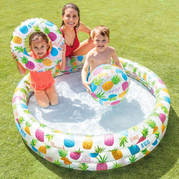 Aufblasbares Planschbecken für Kinder Intex Ananas Ringe 248 L 132 x 28 x 132 cm (12 Stück) – Bild 3