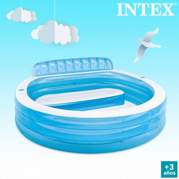 Aufblasbarer Pool Intex Sessel Blau Weiß 590 L 229 x 79 x 218 cm (2 Stück) – Bild 4