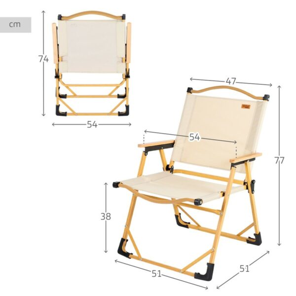 Camping Klappstuhl Aktive Sabana Erde 47 x 77 x 51 cm (2 Stück) – Bild 5