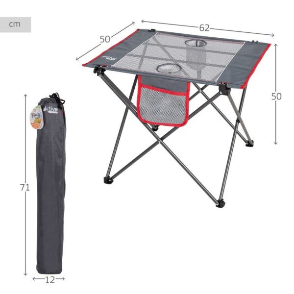 Table Klapptisch Aktive Camping Grau 62 x 50 x 50 cm (2 Stück) – Bild 5