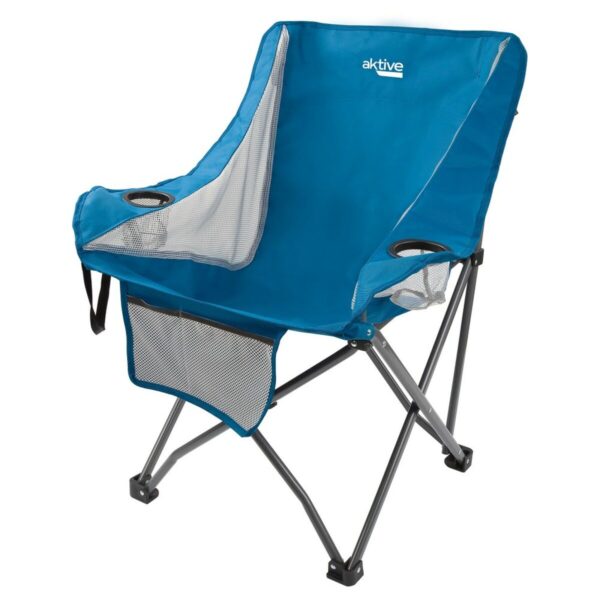 Camping Klappstuhl Aktive Blau 48 x 86 x 50 cm (2 Stück) – Bild 2