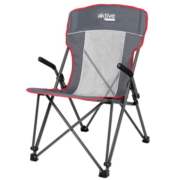 Camping Klappstuhl Aktive Grau 59 x 97 x 68 cm (2 Stück) – Bild 2