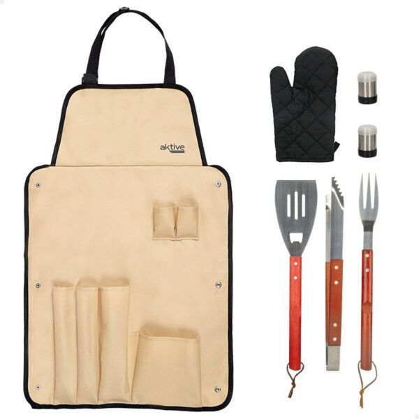 Grillwerkzeug-Set Aktive 7 Stücke Grill Edelstahl 42 x 67 x 3 cm (4 Stück) – Bild 2