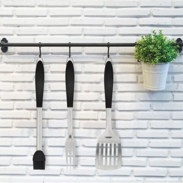 Grillwerkzeug-Set Aktive 4 Stücke Grill Edelstahl 10 x 42 x 4 cm (4 Stück) – Bild 4