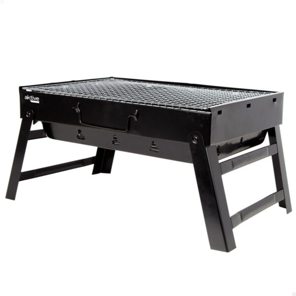 Grill Tragbarer Aktive rechteckig Schwarz 50 x 23 x 30 cm (2 Stück) – Bild 2
