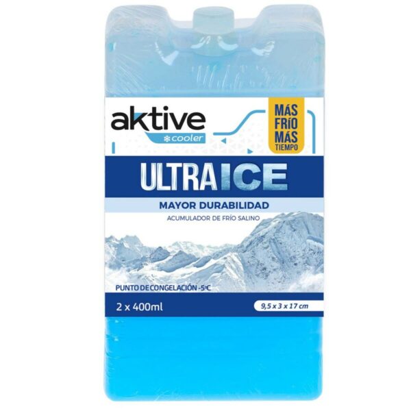 Kältespeicher Aktive Ultra Ice 400 ml Kältespeicher 2 Stücke 9,5 x 17 x 3 cm (24 Stück) – Bild 2