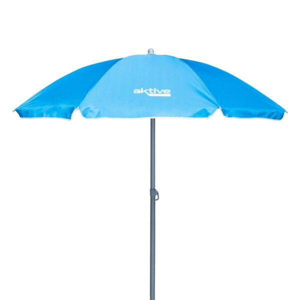 Solskærm Aktive UV50 Ø 180 cm Blau Polyester Aluminium 180 x 187,5 x 180 cm (12 Stück) – Bild 7