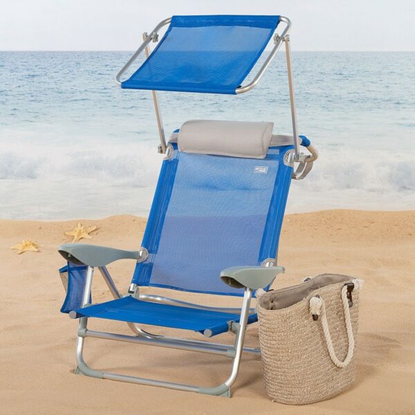Strandstuhl Aktive Blau 47 x 67 x 43 cm (2 Stück) – Bild 3