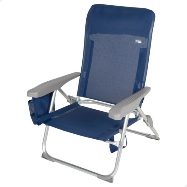 Strandstuhl Aktive Slim Biegsam Marineblau 47 x 87 x 58 cm (2 Stück) – Bild 2