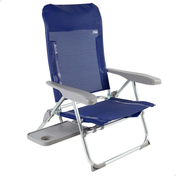 Strandstuhl Aktive Slim Biegsam Marineblau 47 x 89 x 57 cm (2 Stück) – Bild 2