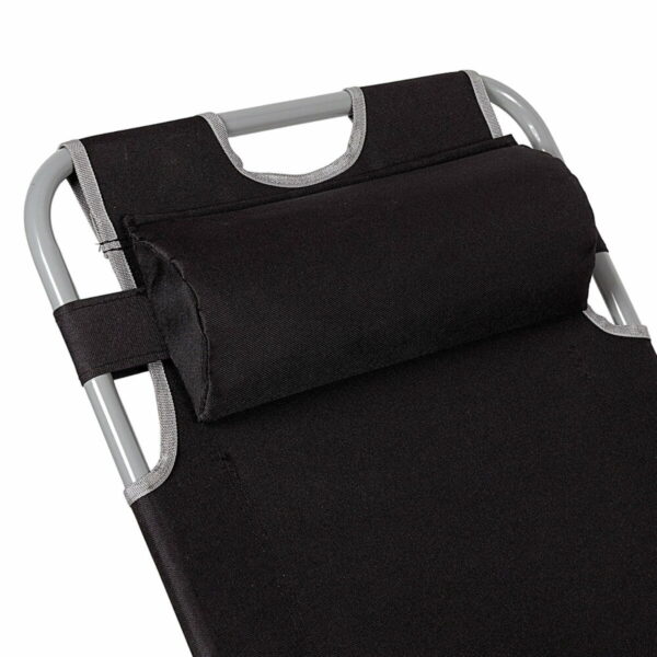 Liegestuhl Aktive Schwarz 177 x 34 x 47 cm – Bild 4