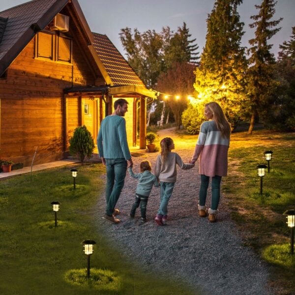 Solar-Gartenpfahl-Set Aktive 2 Stücke Edelstahl Kunststoff 13 x 55 x 13 cm (4 Stück) – Bild 3